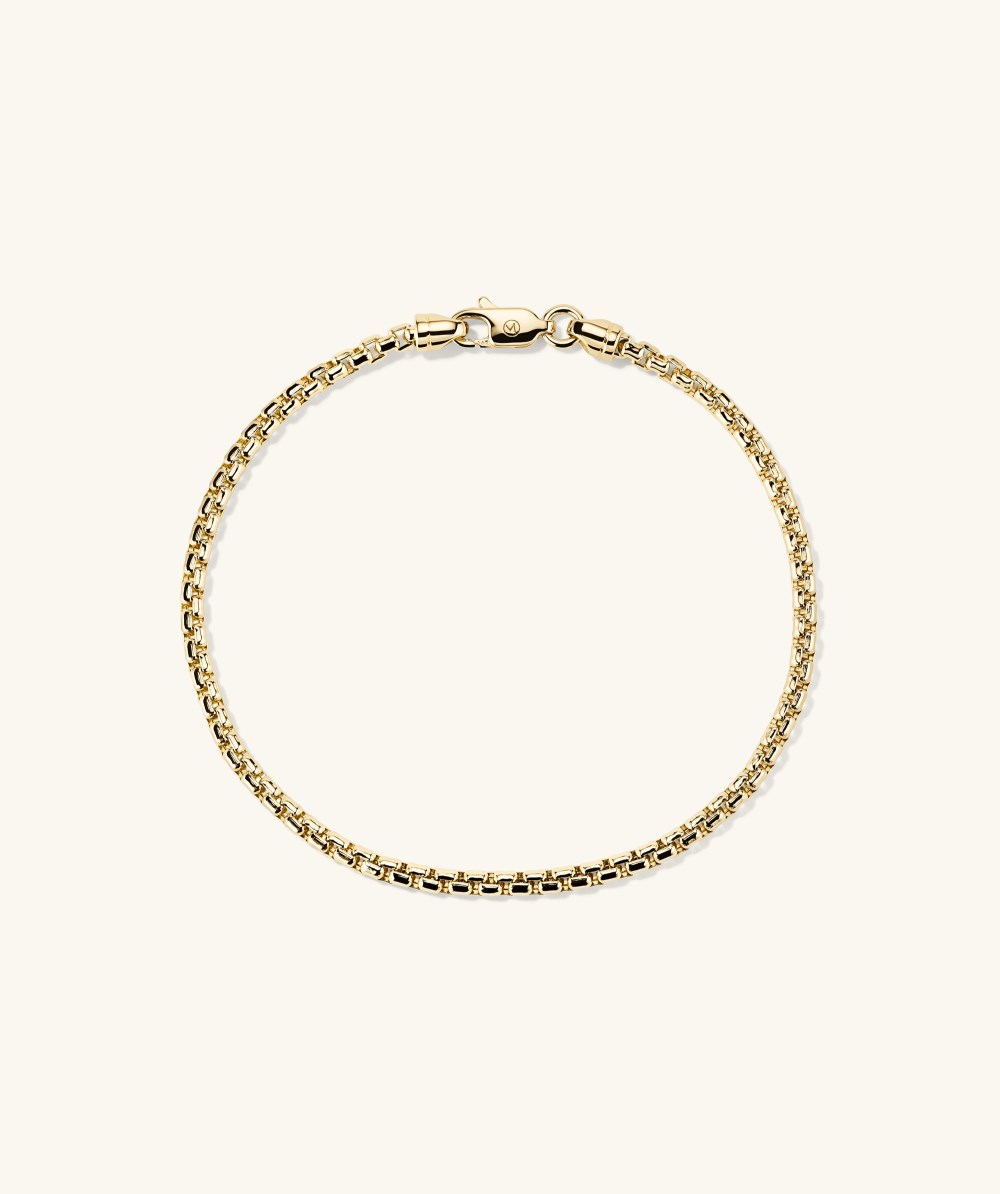 Mejuri Round Box Chain Bracelet - 14k Yellow Gold Canada Store