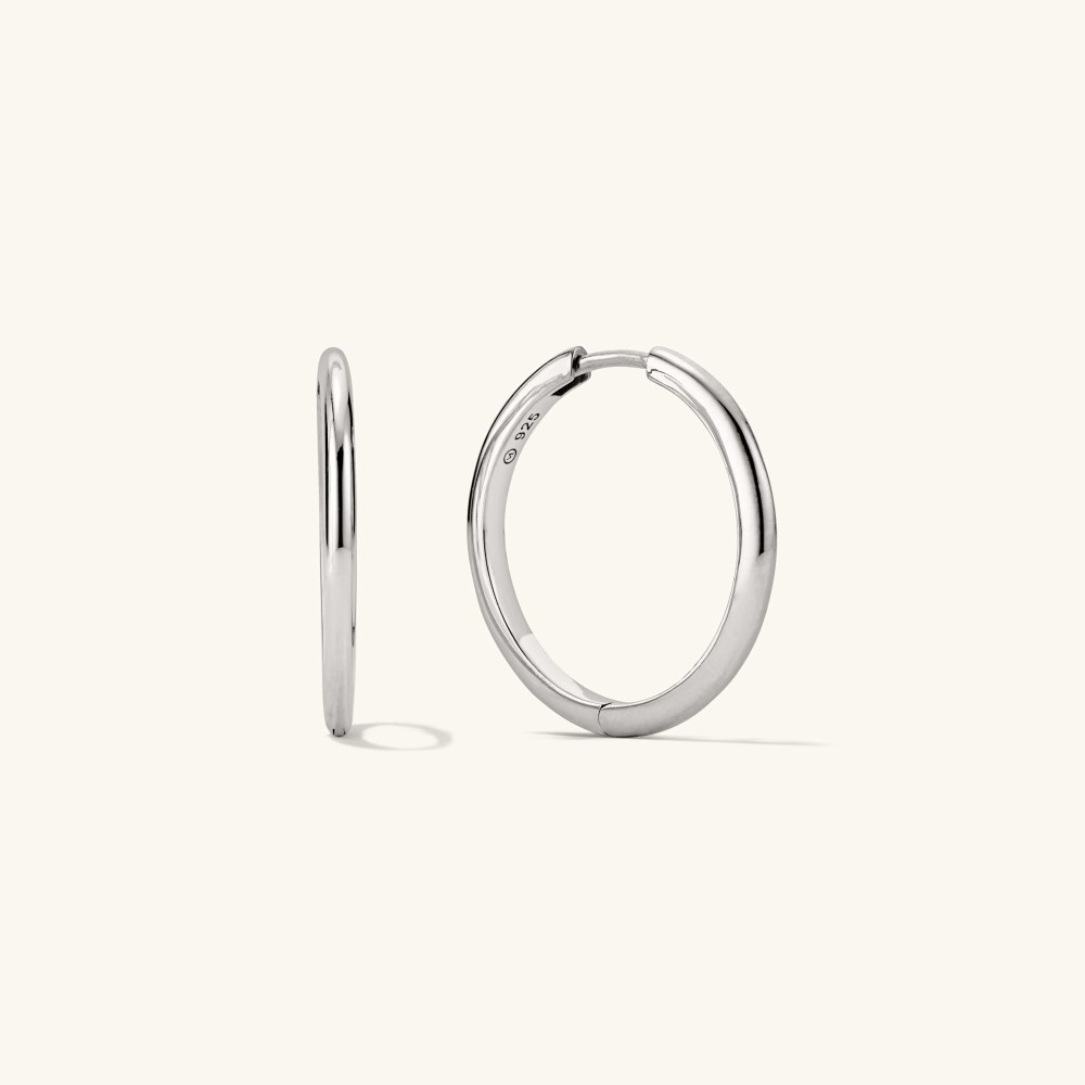 Mejuri Tube Large Hoops - Sterling Silver Canada Store