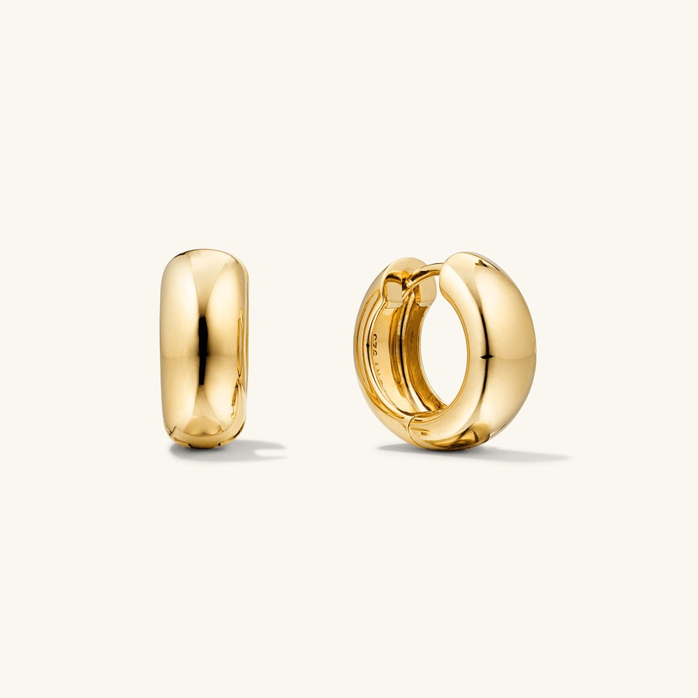 Mejuri Chunky Medium Hoops - Gold Vermeil Canada Store