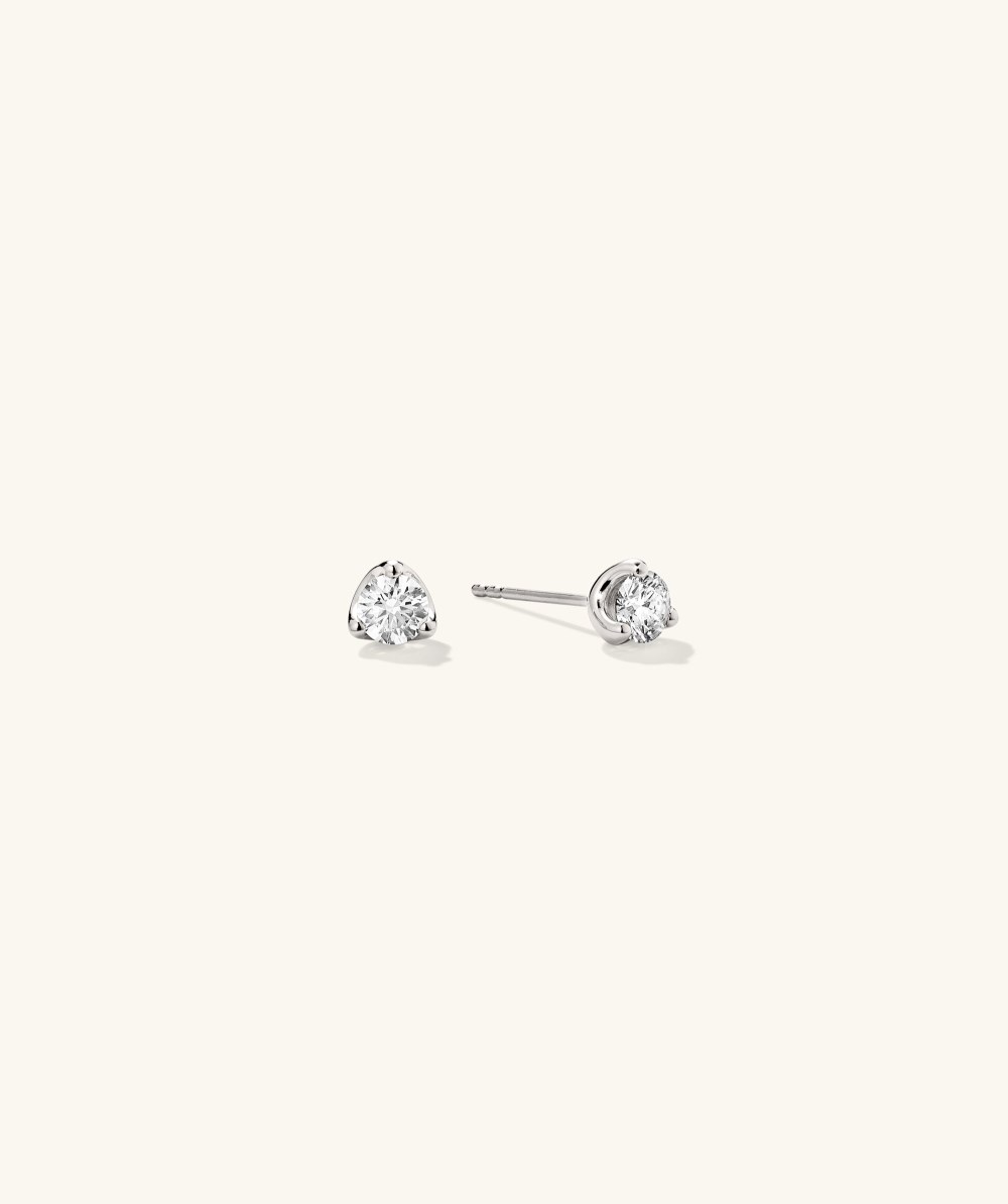 Mejuri Lab Grown Diamond Round Studs 0.5 TCW - 14k White Gold Canada Store