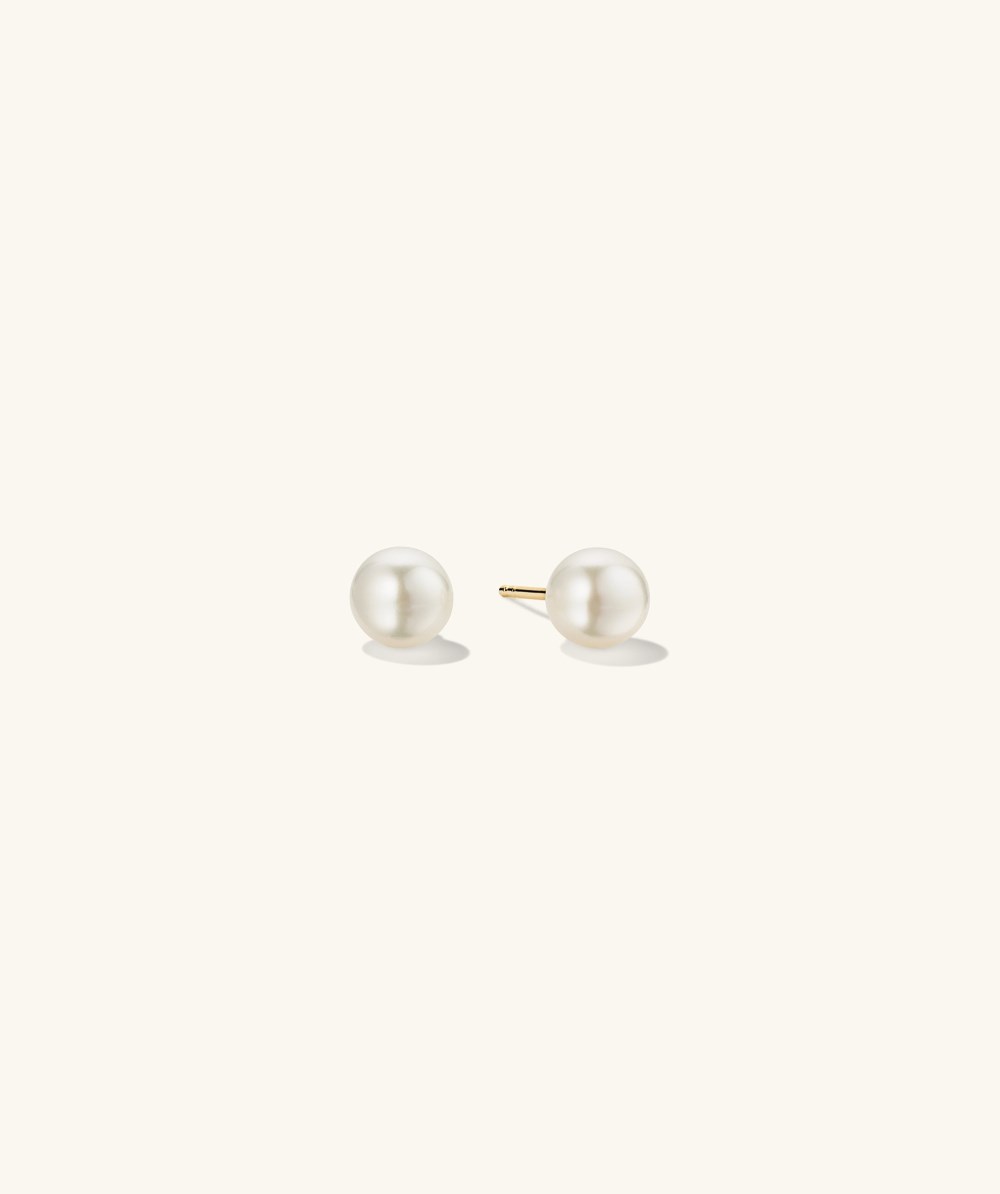 Mejuri Pearl Oversized Studs - Gold Vermeil Canada Store