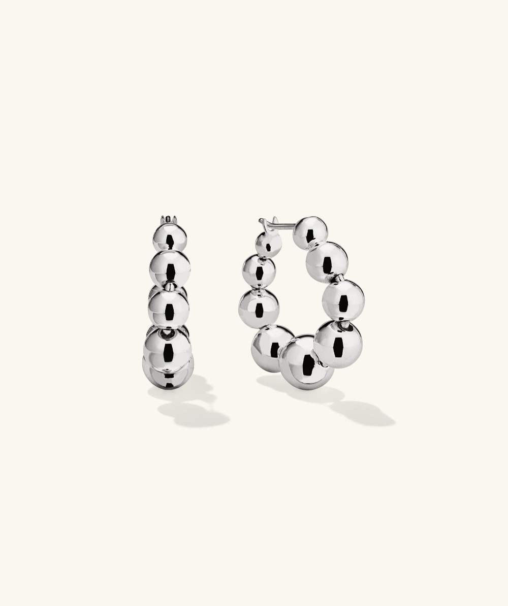 Mejuri Bubble Sphere Hoops - Sterling Silver Canada Store