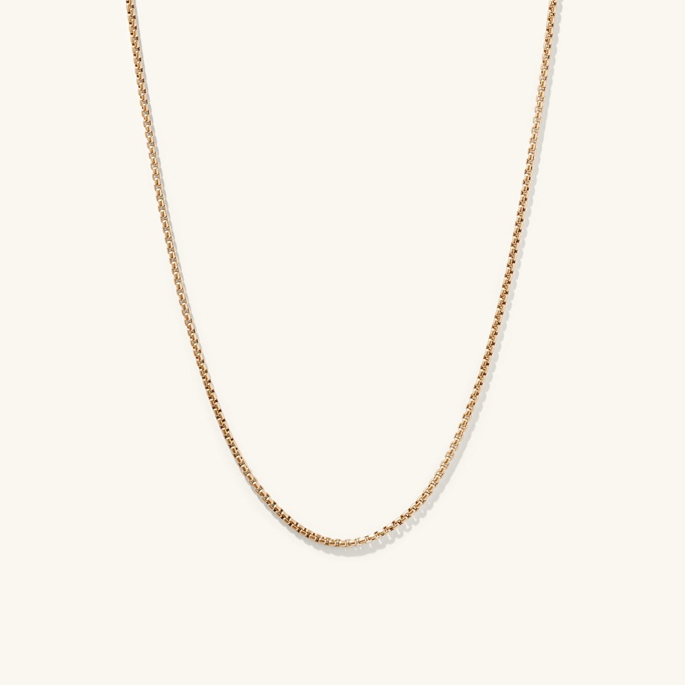 Mejuri Round Box Chain Necklace - 14k Yellow Gold Canada Store