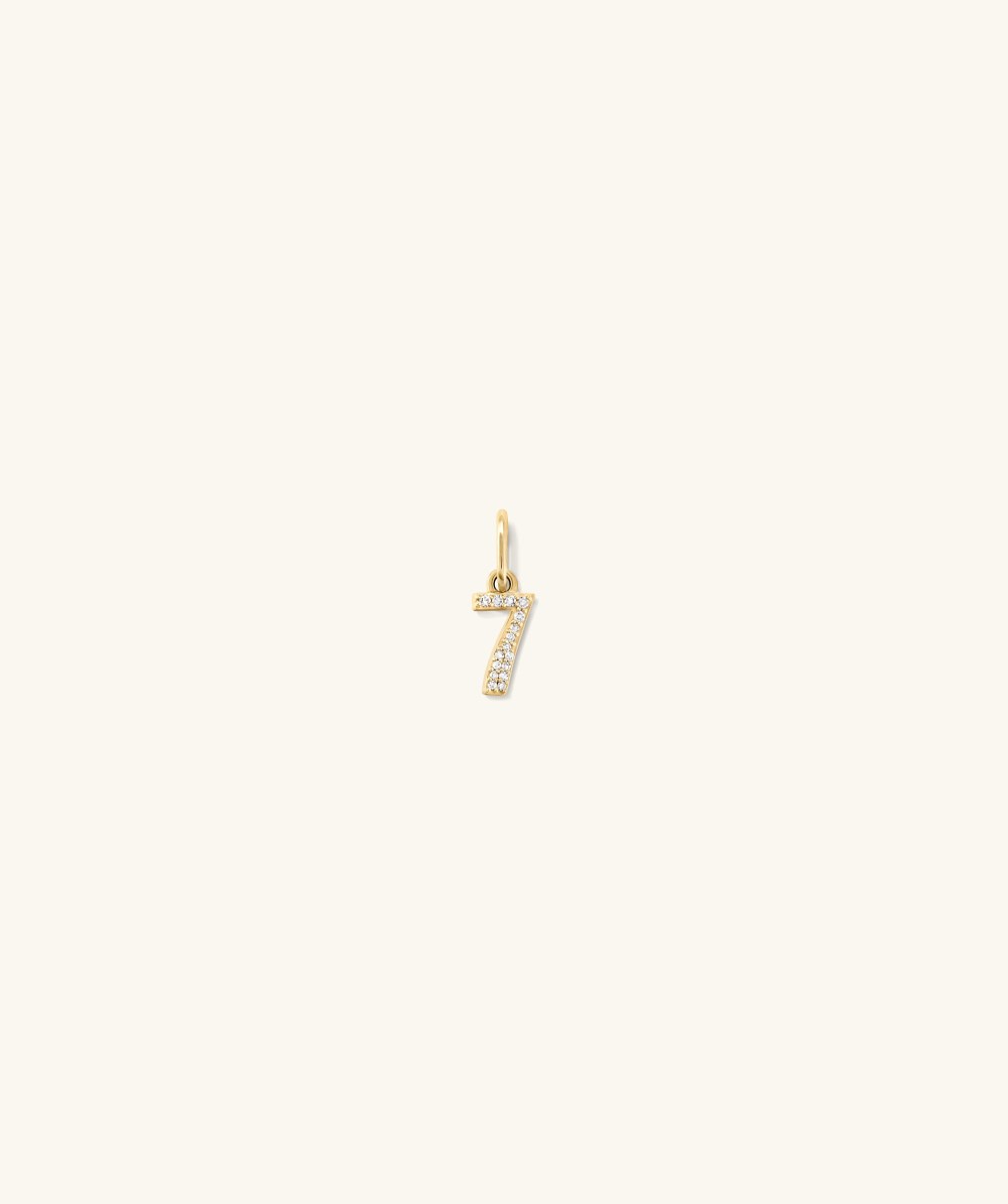 Mejuri Diamond Number Charm - 14k Yellow Gold Canada Store