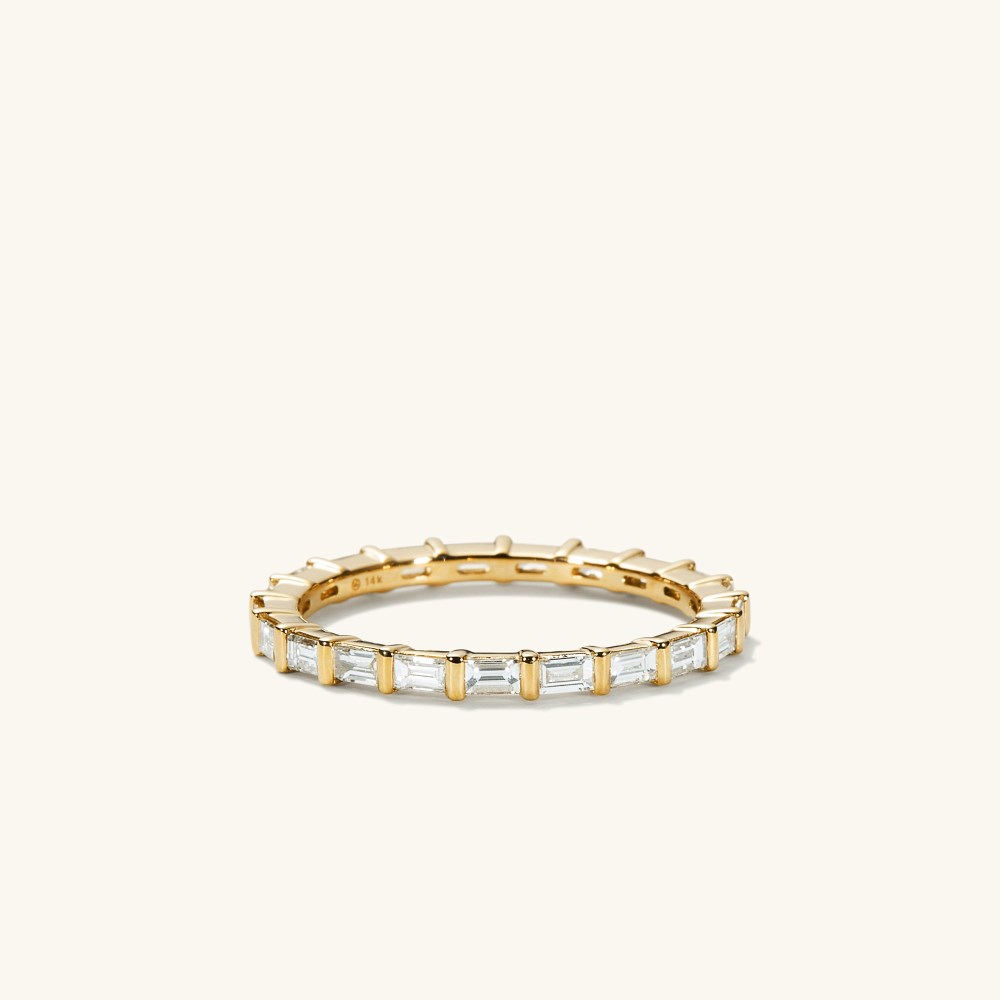 Mejuri Baguette Diamond Eternity Band - 14k Yellow Gold Canada Store